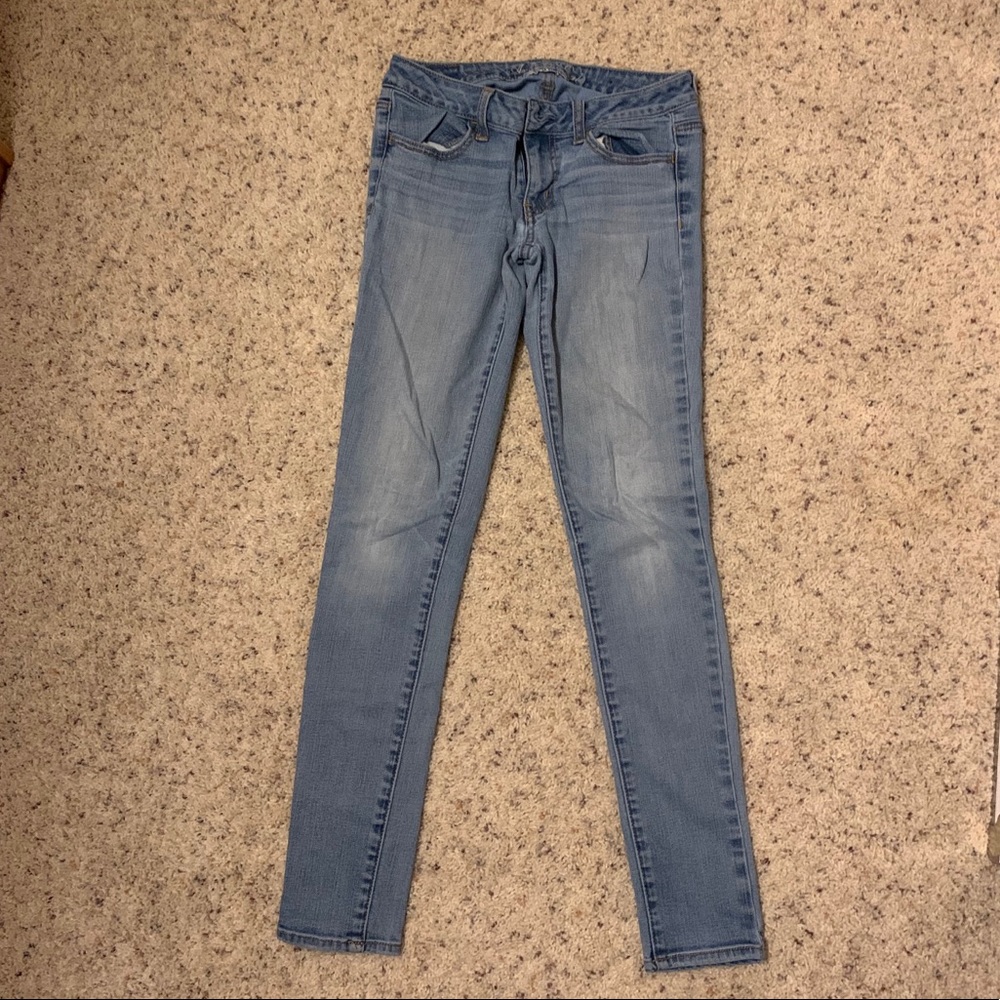 Light blue American Eagle skinny jeans